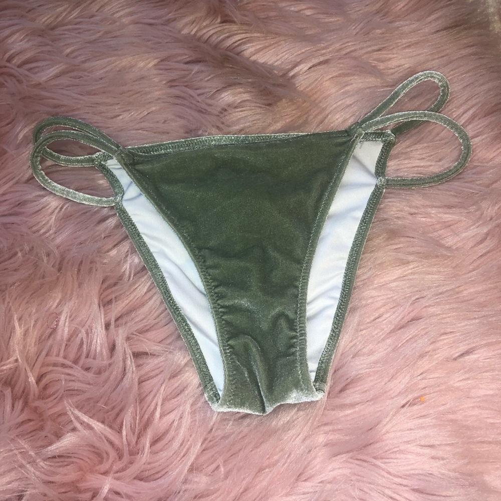 VS pink velvet bikini bottoms